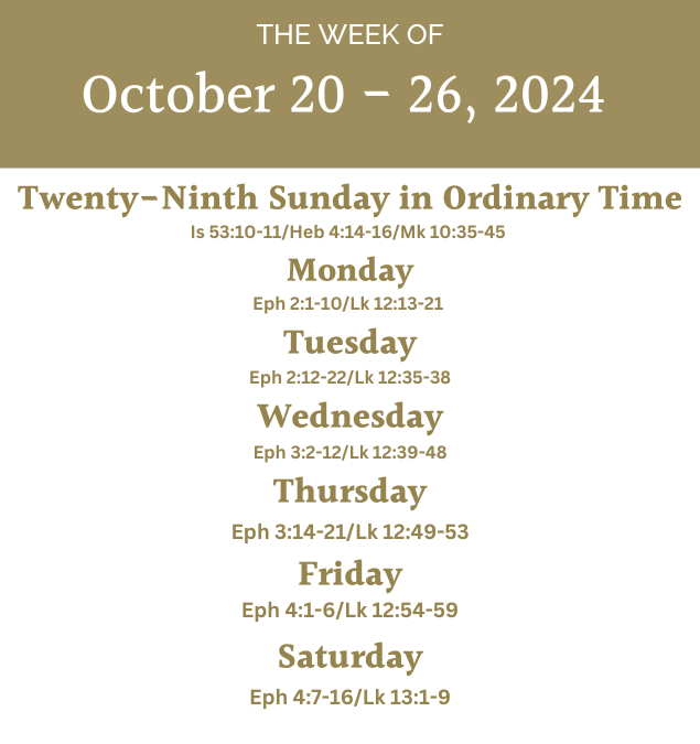 October 20 - 26